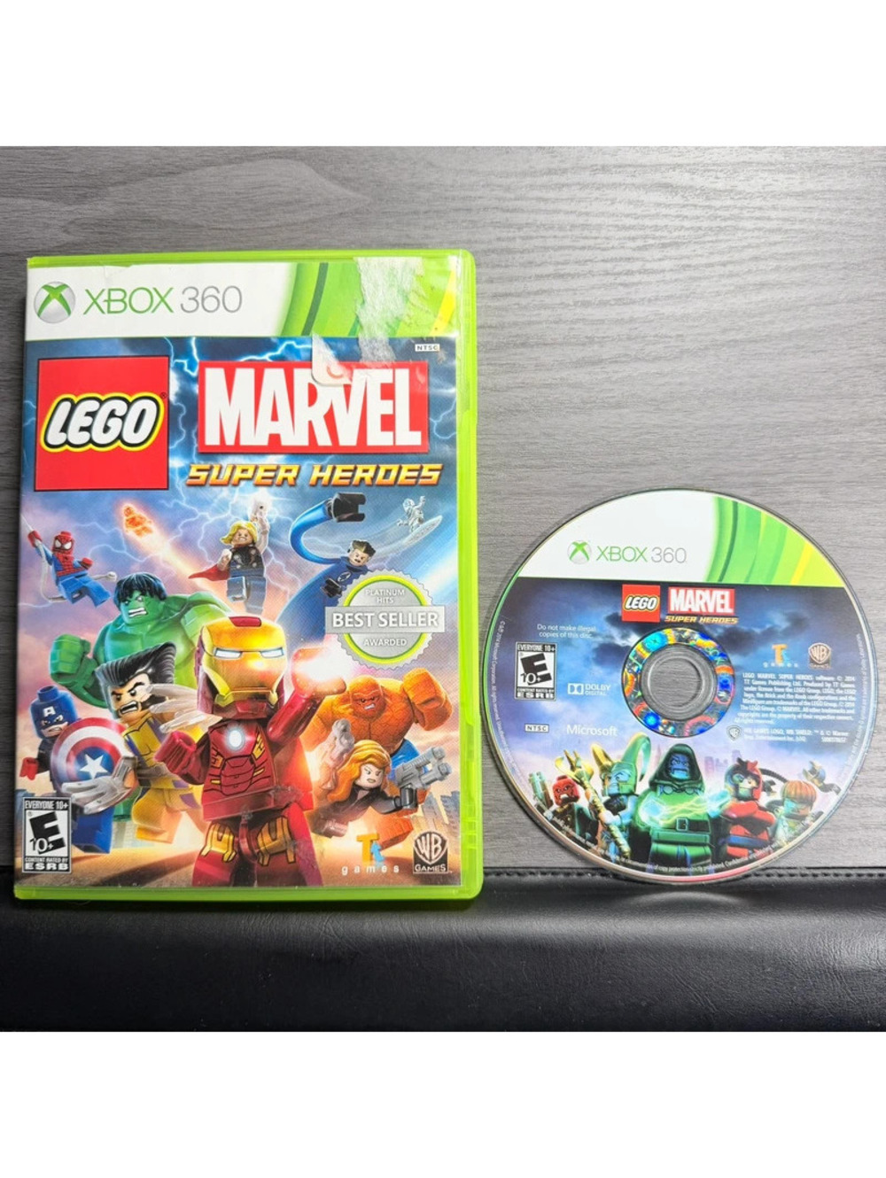 Tested LEGO Marvel Super Heroes Platinum Hits Xbox 360 Game Disc Case Marvel